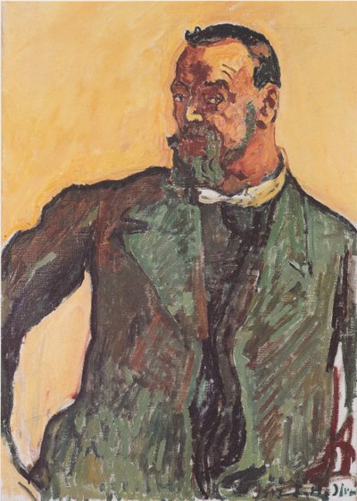Autoritratto con camice verde da Ferdinand Hodler